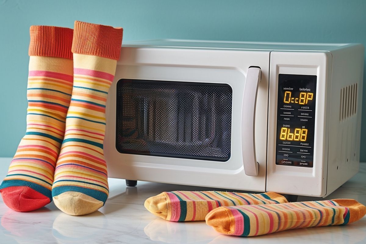 Réchauffez vos pieds cet hiver avec des chaussettes passées au micro-ondes